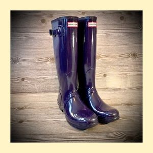 Size 11 Women’s Dark Purple Hunter Rain Boots